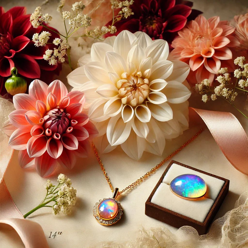 14th Wedding Anniversary Gift Ideas: Celebrating with Ivory, Gold, Dahlias, and Opals - Prep and Reflect
