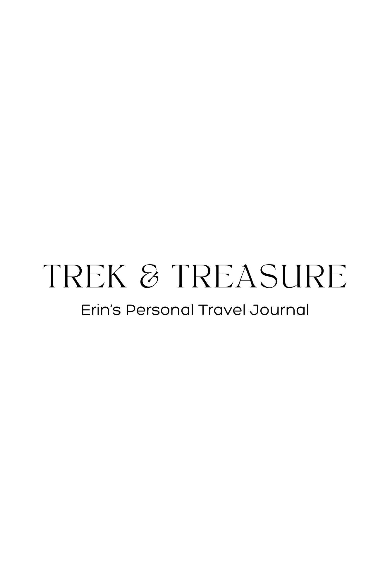 Trek & Treasure - Your Personal Travel Journal - Prep and Reflect