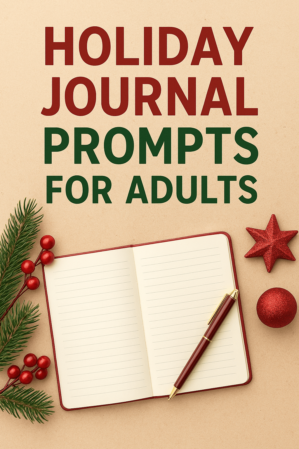 Holiday Journal Prompts for Adults: Reflect, Reset, & Find Calm During the Season - Prep and Reflect