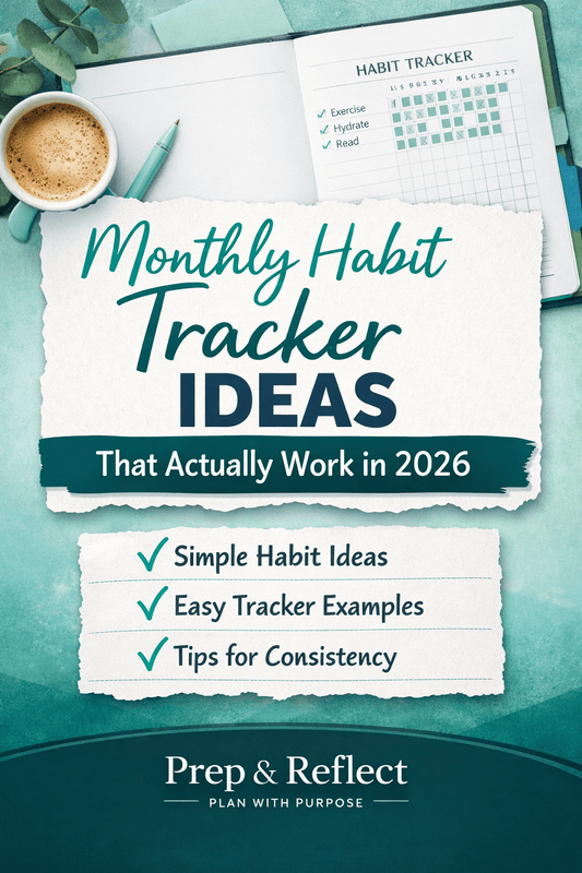 Monthly Habit Tracker Ideas That Actually Work in 2026 (With Examples) - Prep and Reflect