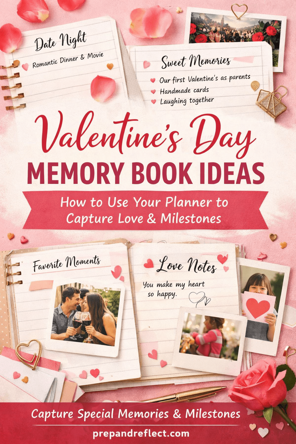 Valentine’s Day Memory Book Ideas: How to Use a Planner to Capture Love, Moments & Milestones - Prep and Reflect