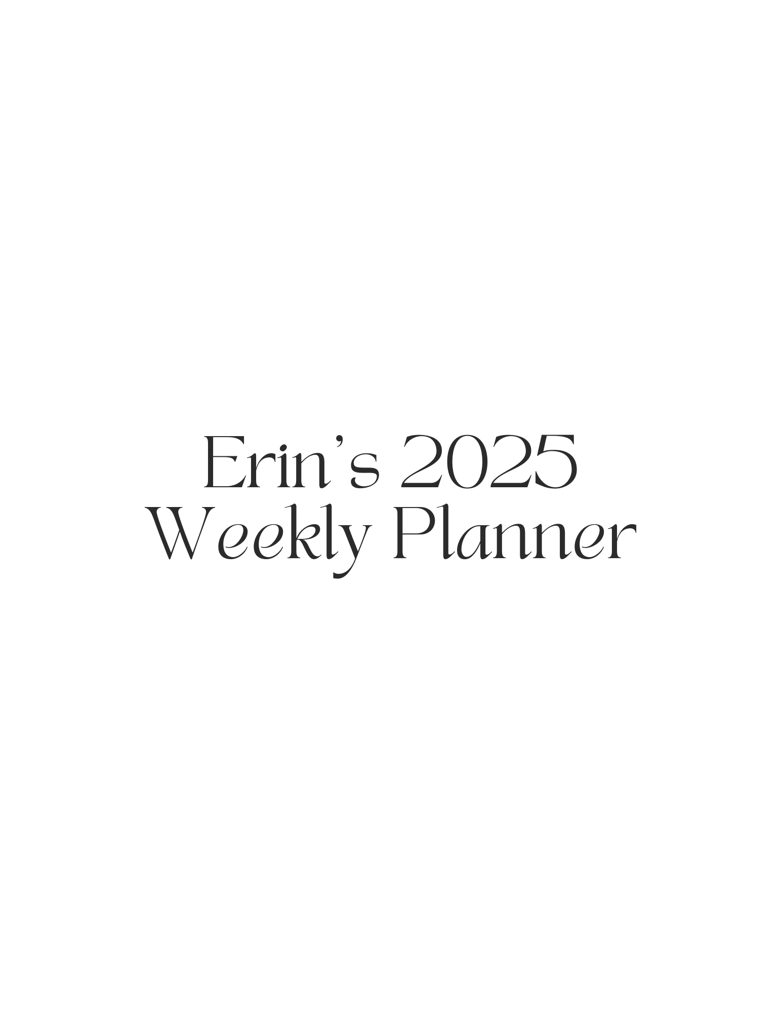 2025 Yearly Planner - Prep and Reflect