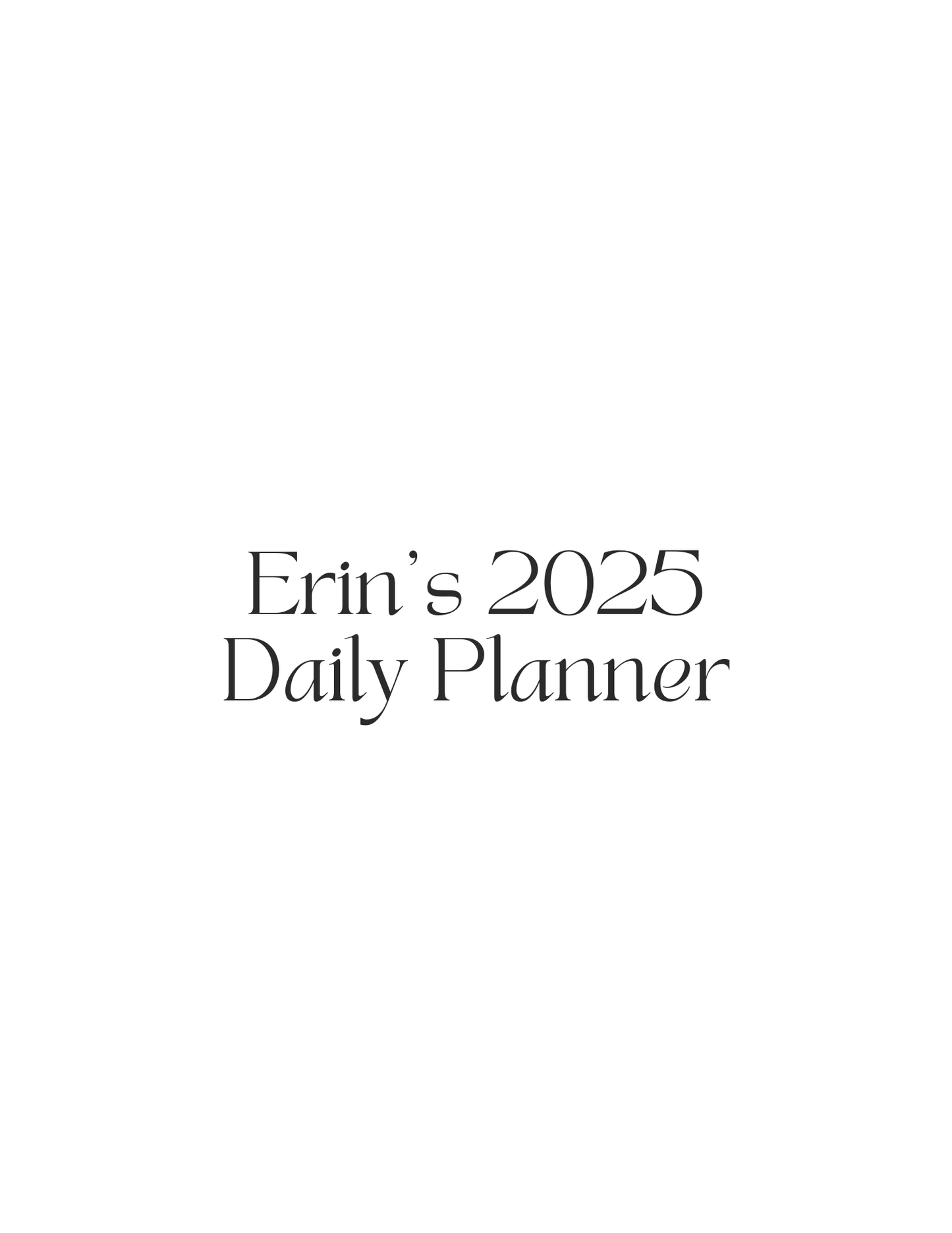 2025 Yearly Planner - Prep and Reflect