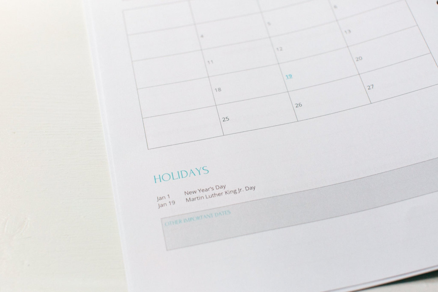 Monthly Full - Year Dated Planner - Prep and Reflect