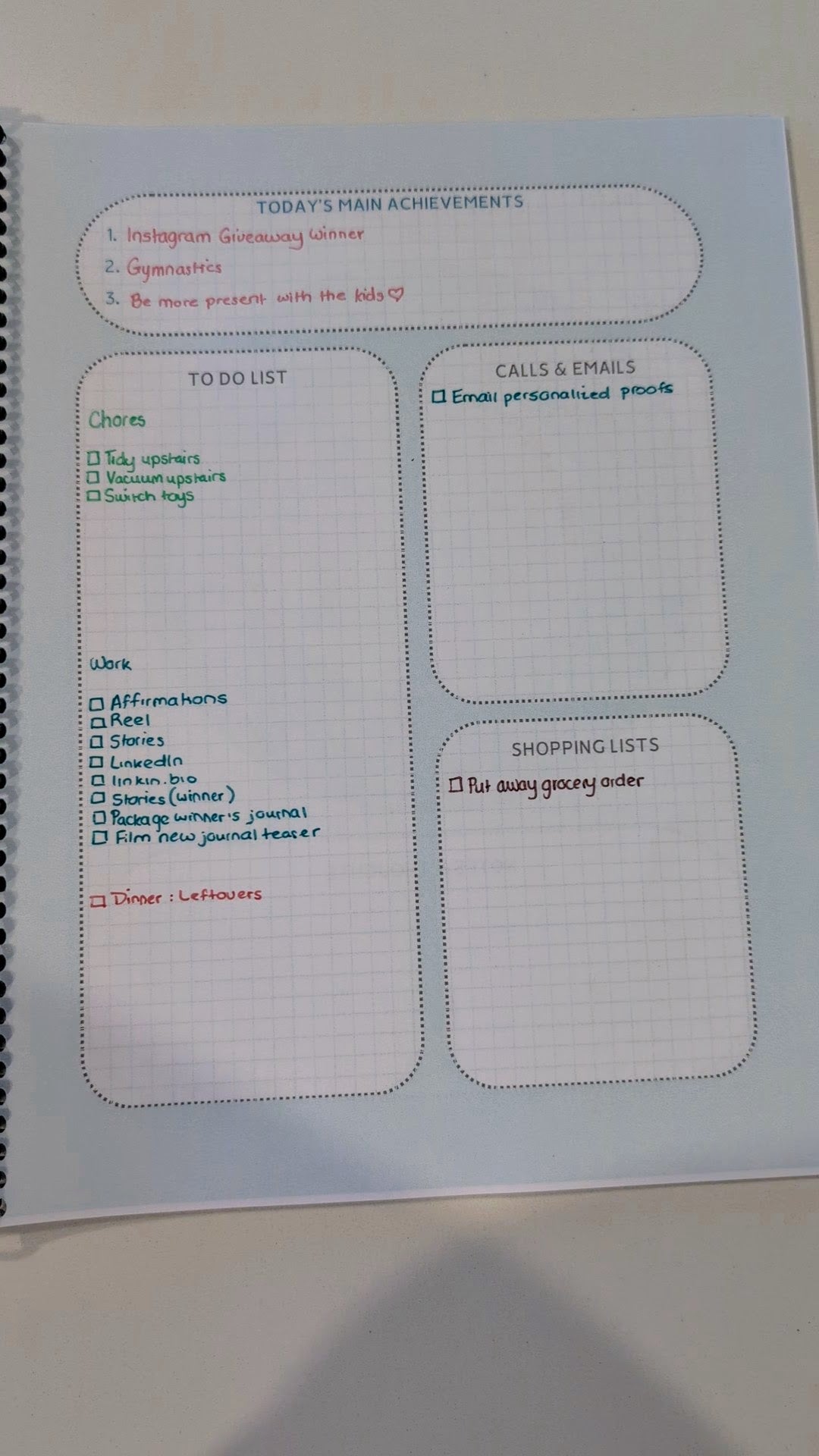 Powerful & Productive - An Intention - Setting Planner - Prep and Reflect